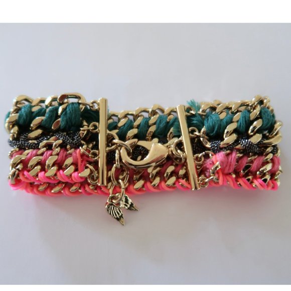 VICTORIA'S SECRET ribbon woven chain bracelet - Picture 1 of 5